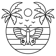 butterfly vector black silhouette tattoo for t shirt design