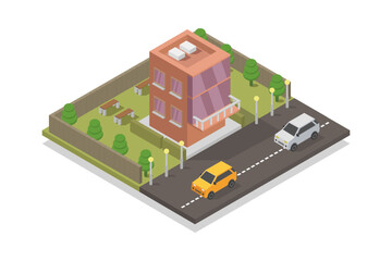 Modern isometric house