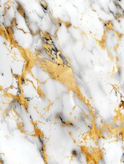white marble background with gold details