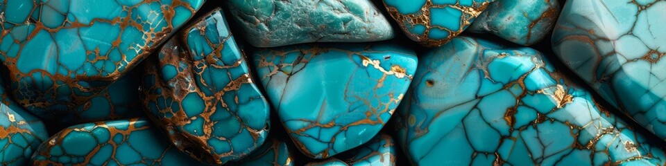 smooth blue pebbles.