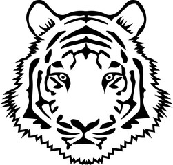 wildlife tiger outline