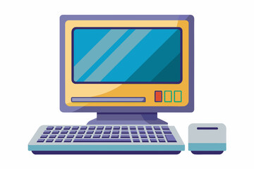 Computer vector illustration white background