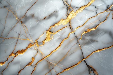 white marble texture with gold details background