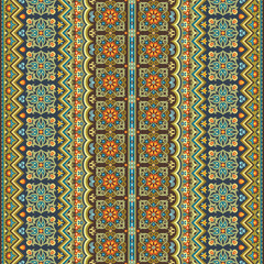 Abstract ethnic stripe pattern, ornamental vector background. Seamless pattern