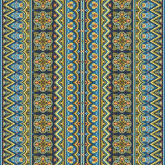 Abstract ethnic stripe pattern, ornamental vector background. Seamless pattern