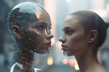 The concept of cloning and replacing people with robots. Modern science of life extension in a robotic body.