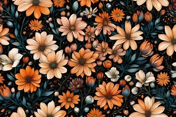 Flowers as a living wallpaper, a background that whispers the language of petals.
