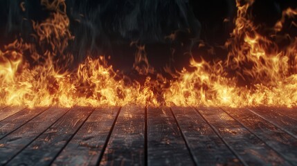 The Intense Wooden Blaze Scene