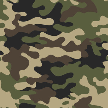 
Camouflage army background, classic texture, military design, street print