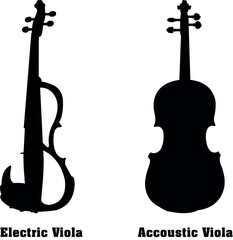 Violas Vector Musical Instrument Silhouette Set
