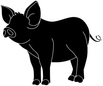 recommend clip art: farm illustration pig silhouette cow logo animal icon chicken outline agriculture horse sheep livestock nature bird black goat animals shape village rural cattle for vector graphic background