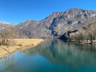 Friuli - Lago dei tre comuni (lago di Cavazzo) e monte San Simeone - 787441723