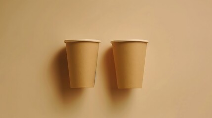 empty brown paper cup isolated, eco friend