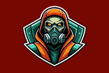 Introducing our DND-style game icon a vector image of a man in a gas mask, perfect for adding a touch of intrigue and mystery to your gaming experience