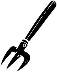 equipment illustration farm silhouette gardening logo garden icon agriculture outline work pitchfork tool shovel farming rake black spade gardener shape plant spring fork for vector graphic background
