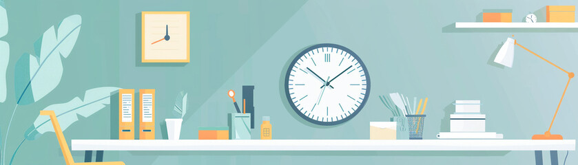 A workspace with a unicycle chair, surrounded by floating email icons, depicting the dynamic balance of handling multiple tasks