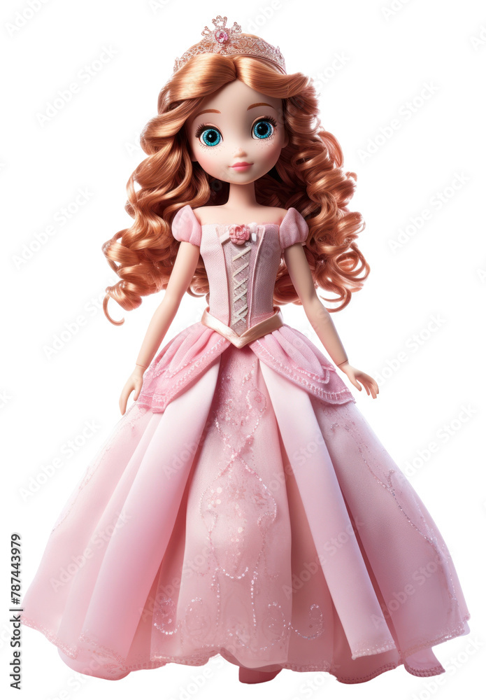 Wall mural PNG  Princess doll figurine cute toy. 