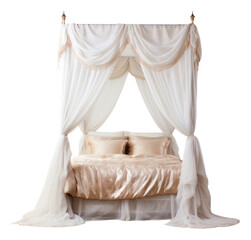 PNG  Bed canopy furniture bedroom white background. 