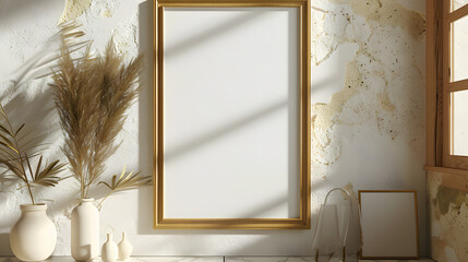 Mockup picture frame. Empty picture frame