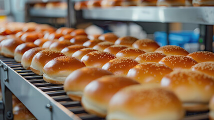  Production of bun at the factory.
