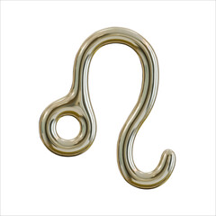 3d golden realistic zodiac sign