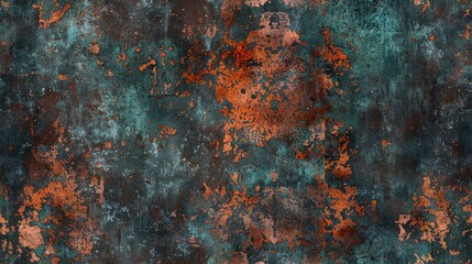seamless texture of aged copper with a darkened, antique patina and subtle variations in color