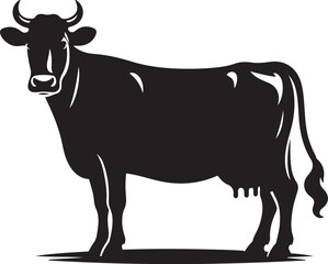 cow Silhouette Vector Illustration