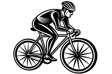 Obraz premium Cycling vector silhouette 