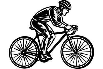 Cycling vector silhouette 