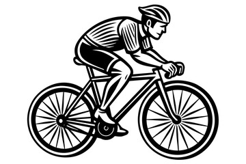 Cycling vector silhouette 