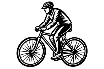 Fototapeta na wymiar Cycling vector silhouette 