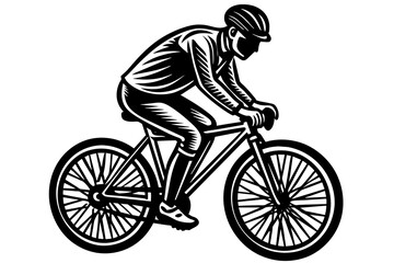 Cycling vector silhouette 