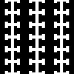 Seamless pattern. Tribal motif. Folk wallpaper. Figures ornament. Embroidery background. Ethnic mosaic. Shapes backdrop. Digital paper, textile print, web design, abstract illustration. Vector art.