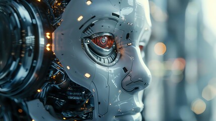 Explore the fusion of classic literature themes into 3D CG rendering of futuristic technologies Emphasize unexpected camera angles to showcase the blend creatively