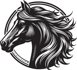horse head vector