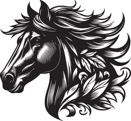 horse head vector