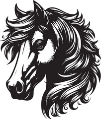 horse head vector