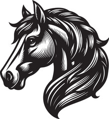 horse head vector