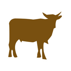 Collection of flat design cow silhouettes,cows.