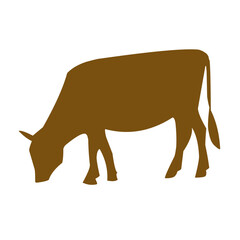 Collection of flat design cow silhouettes,cows.