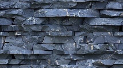 seamless texture of slate with a rough, layered texture and a dark grey or blue-black color.