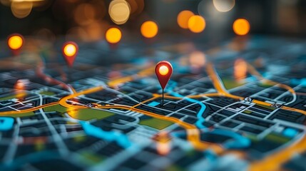 Mapping the Future: GPS for Business Logistics. Concept Navigation Systems, Route Optimization, Location Tracking, Efficient Deliveries