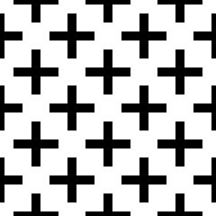 Crosses seamless ornament. Signs illustration. Plusses wallpaper. Ethnic motif. Folk pattern. Forms background. Tribal ornate. Digital paper, textile print, web design, abstract image. Vector artwork.