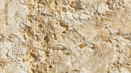 seamless texture of travertine with a textured surface featuring pits and voids, in colors like beige or ivory