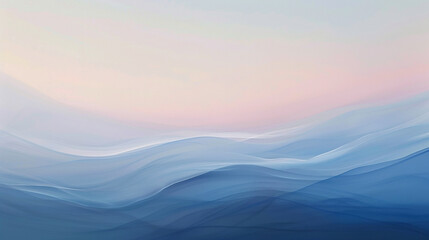 A minimalist abstract painting, featuring a soft color gradient that flows smoothly, embodying simplicity and calm - obrazy, fototapety, plakaty