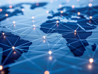 A network of digital connections spanning the world, symbolizing seamless connectivity and global communication