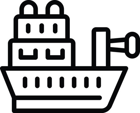 recommend clip art: Seagoing military vessel icon outline vector. Marine attack boat. Water battleship fleet