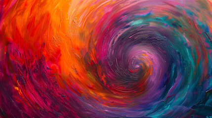 Energetic swirls in an abstract realm, with bright and vibrant strokes that stimulate the senses