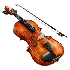 Fototapeta na wymiar violin cutout png isolated on white or transparent background