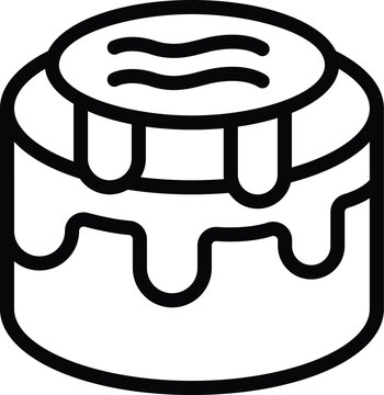 recommend clip art: Cinnamon roll bun icon outline vector. Baked dessert. Pastry sweet bread